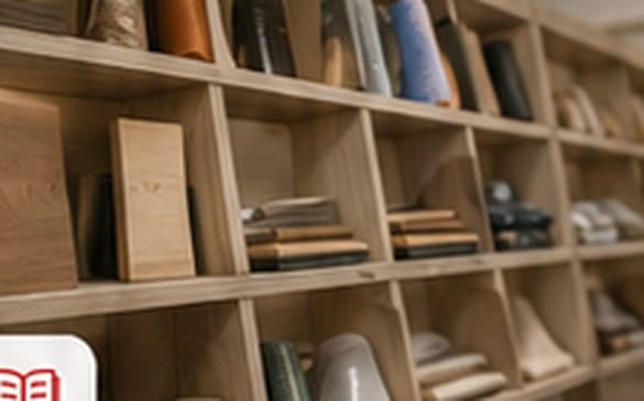 Prateleiras com amostras organizadas para inspeção